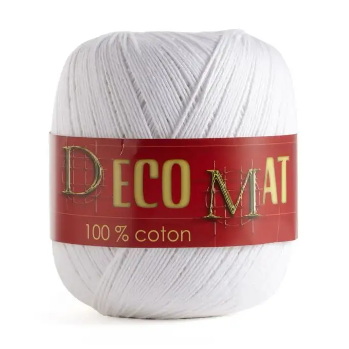 Palla di cotone da uncinetto decorazione n°4 bianco