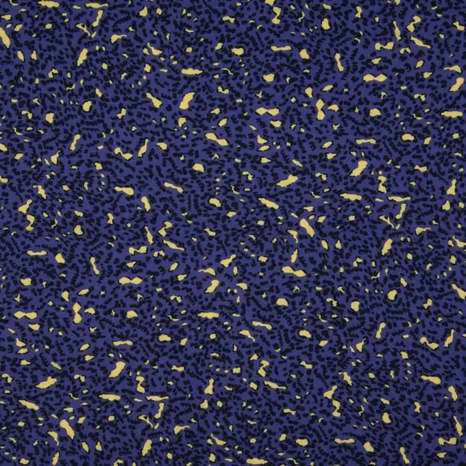 Tessuto popeline viscosa piccoli motivi blu