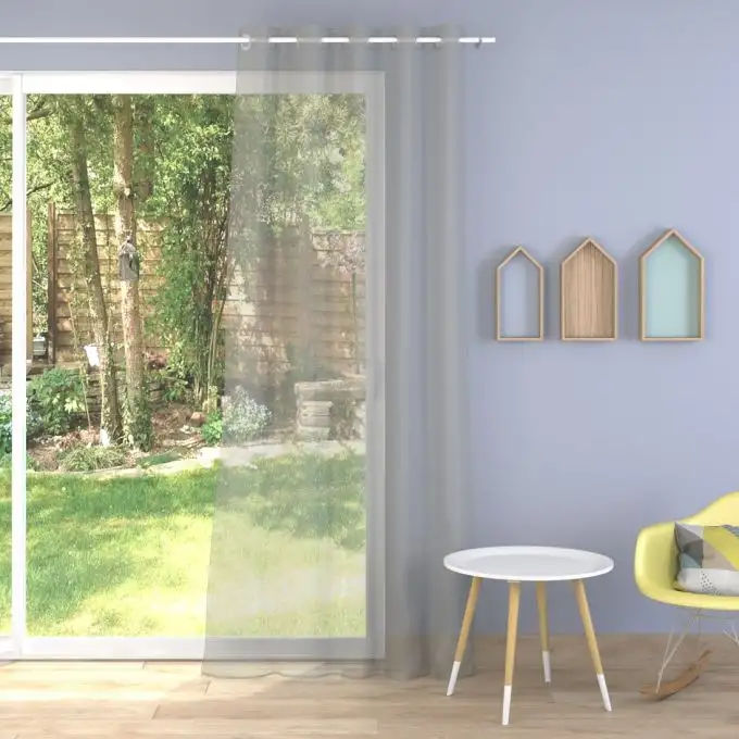 Tessuto velo piombato Cocktail grigio - 300 cm