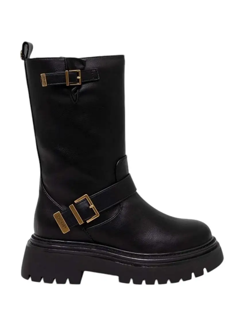 TWINSET Women's Boots and Ankle Boots 242TCP042 00006 Black