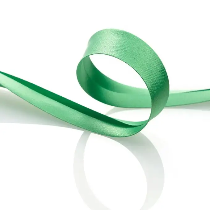 Nastro raso poliestere verde medio 20 mm