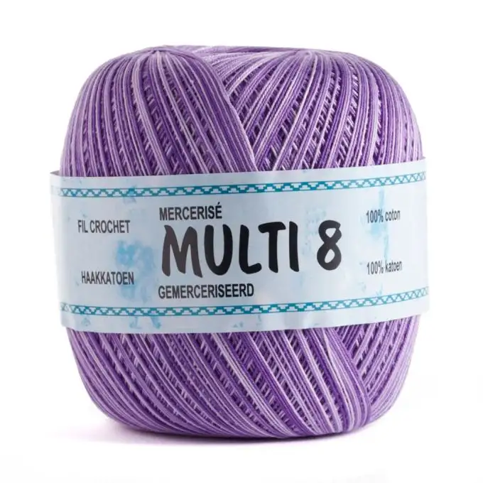 Gomitolo di filato per uncinetto Deco8 - Rigato Rosa