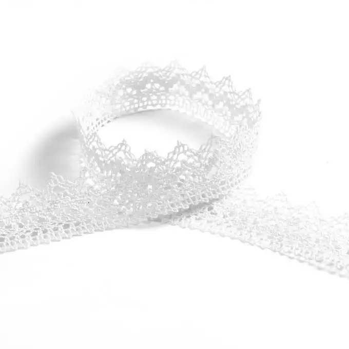 Nastro pizzo 25 mm bianco