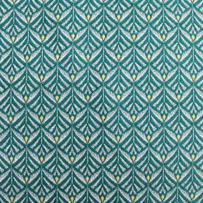 Tessuto jacquard squame verde - Qualità seduta