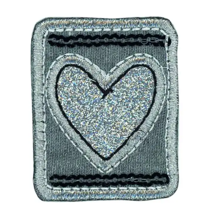 Cuore glitter grigio