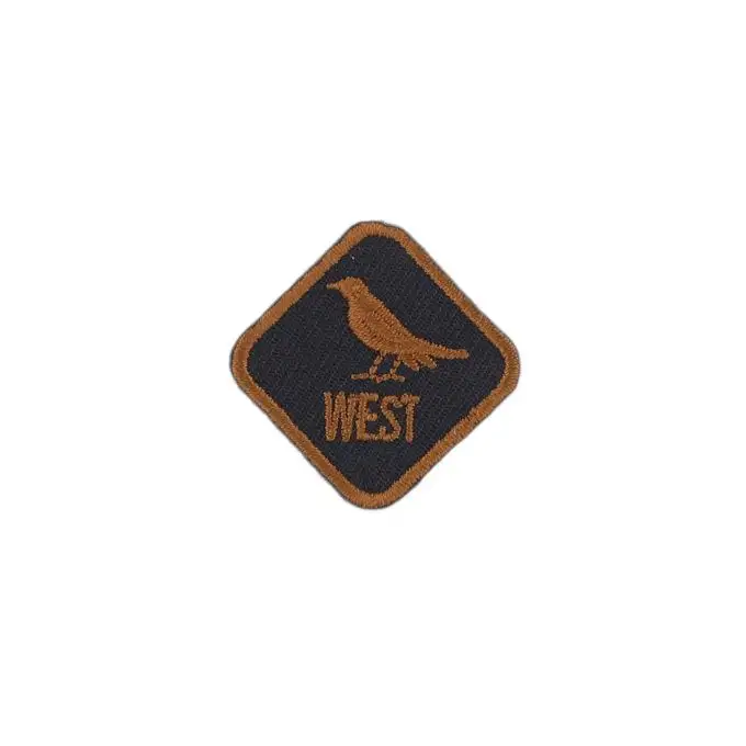 Ecusson termoadesivo West nero e marrone