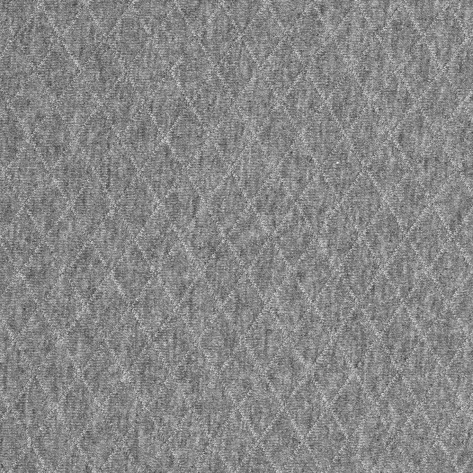 Tessuto jersey trapuntato grigio melange