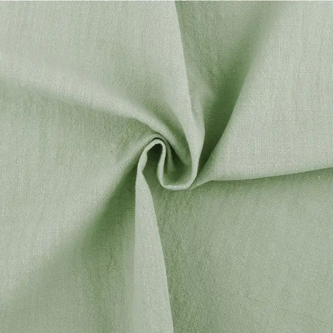 Tessuto popeline tessitura rilievo verde