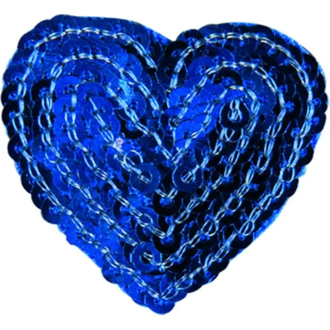 Cuore blu glitterato