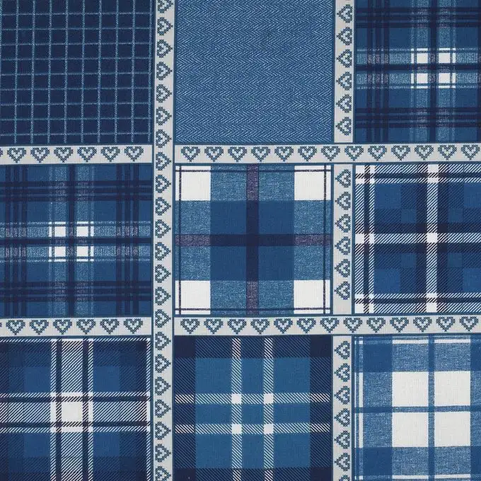 Tessuto cotone montagna blu