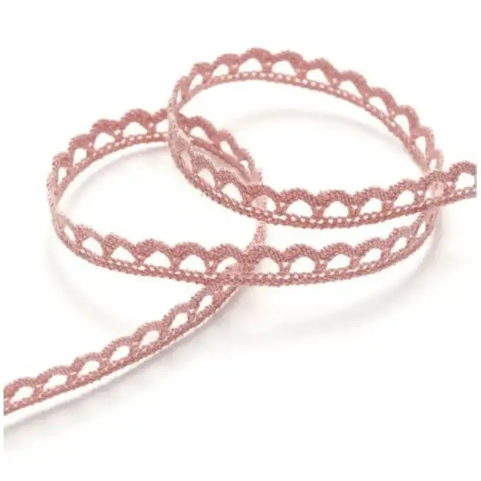 Nastro pizzo 10 mm rosa salmone