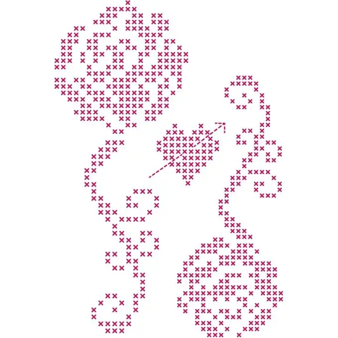 Modello di ricamo motivo rose Custom By Me