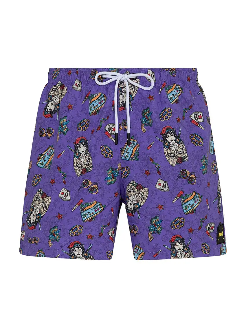 F**K Men's Swimsuit FK24-2060X11 Purple