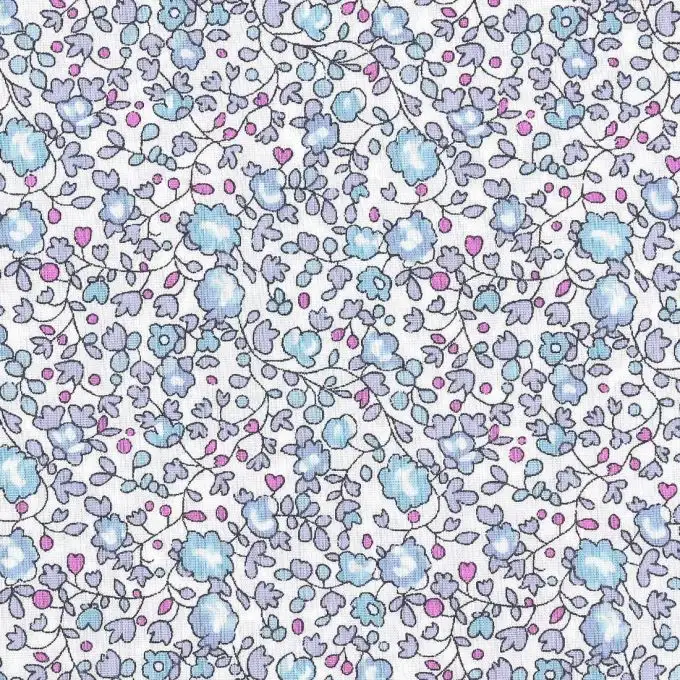 Popeline di cotone Liberty Eloise New blu