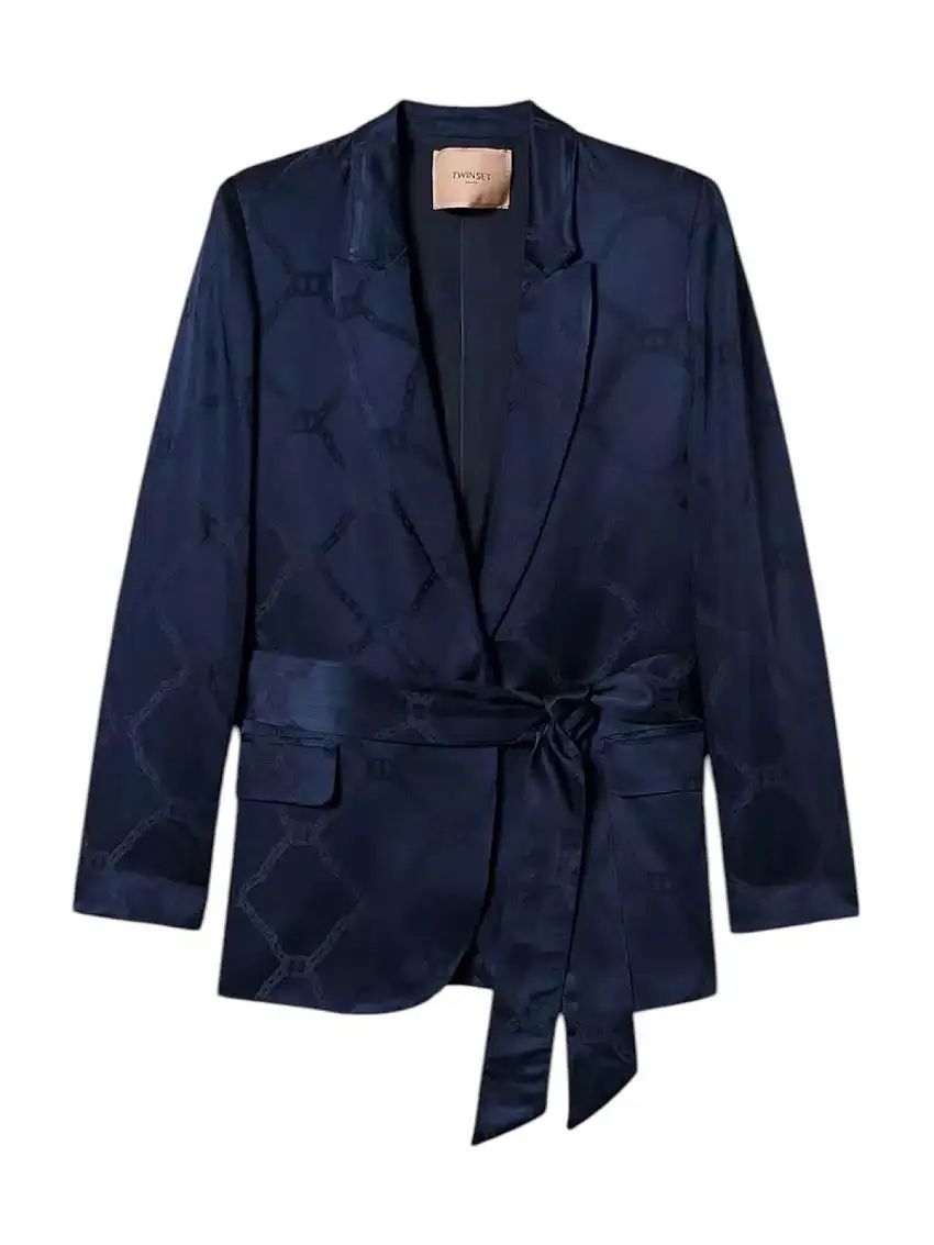 TWINSET Women's Jacket 251TP2010 00384 Blue