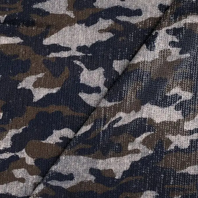 Tessuto paillettes mimetico