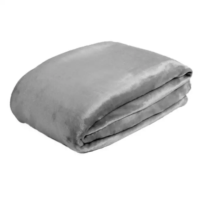 Coperta grigio antracite tinta unita 125x150 cm