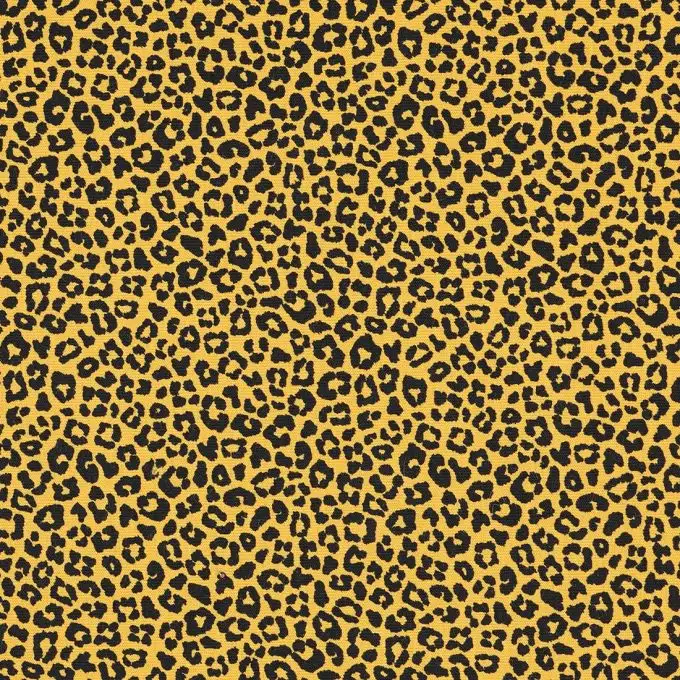 Tessuto jersey leopardo senape