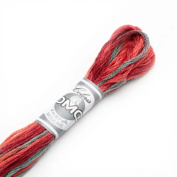 Filato mouliné Variation da ricamare rosso e arancione COL 4517