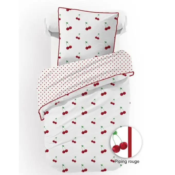 Set di biancheria da letto 1 persona Ciliegie