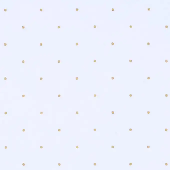 Voile di cotone bio blu pois dorati