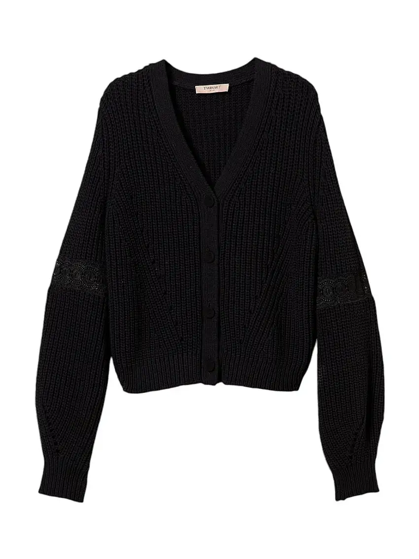 TWINSET Women's Cardigan 242TP3091 00006 Black