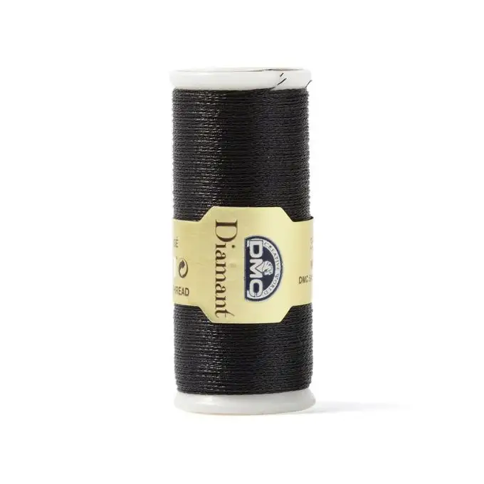 Filo da ricamo metallizzato Diamante - Grigio a Nero