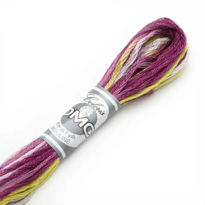 Filo mouliné Variation da ricamare rosa scuro e giallo COL 4503