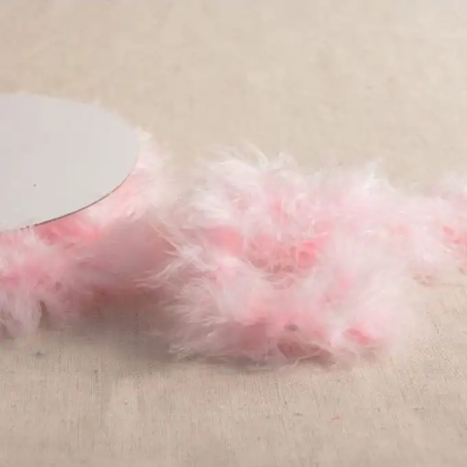 Nastro piume marabù rosa