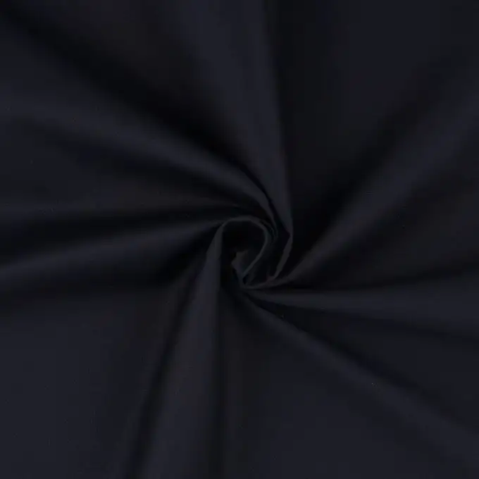Tessuto raso cotone tinta unita blu notte