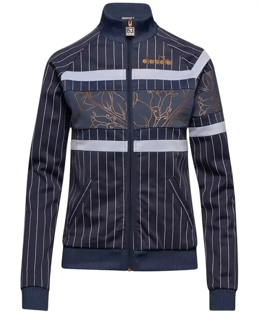 Giacca Diadora Donna 80s Bold | Stile Urban con Dettagli Floreali