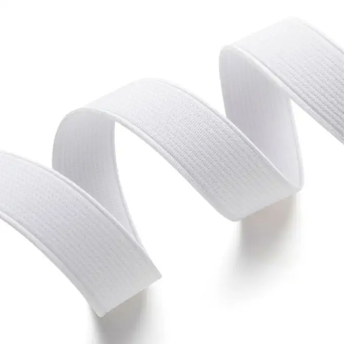 Elastico costolato bianco 20 mm
