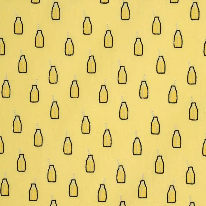 Popeline di cotone giallo bottiglia