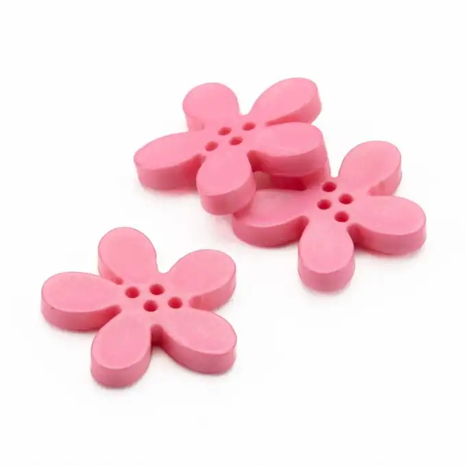 Pulsante fiore rosa