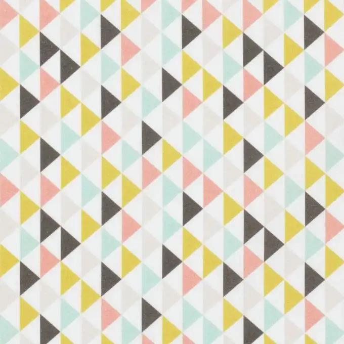 Tessuto cotone piccoli triangoli