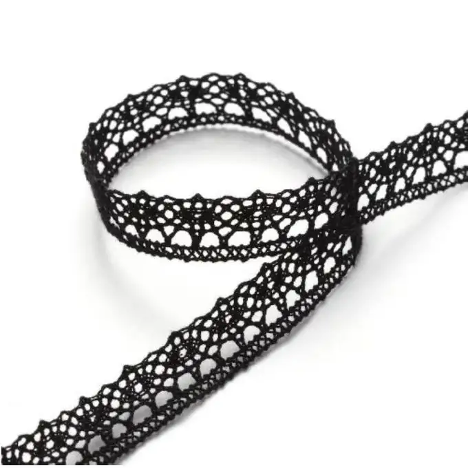 Nastro pizzo 12 mm nero