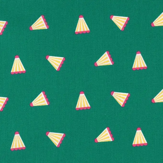 Tessuto cotone verde badminton
