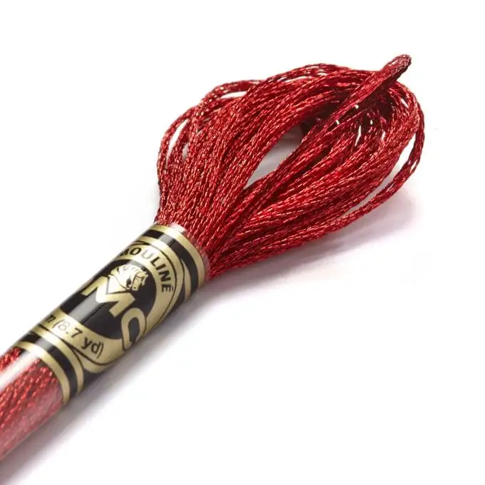 Filato metallizzato matassina rosso - cod E321