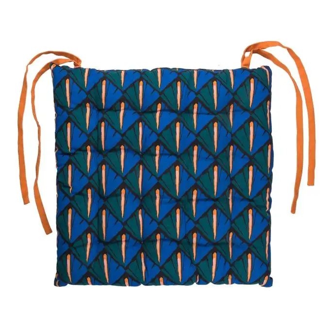 Cuscino sedia blu etnico Bamako