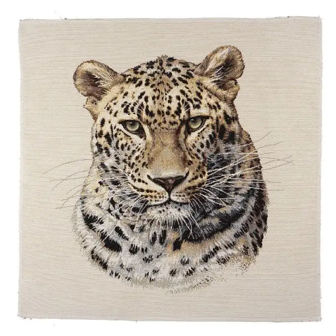 Carré di tessuto jacquard leopardo