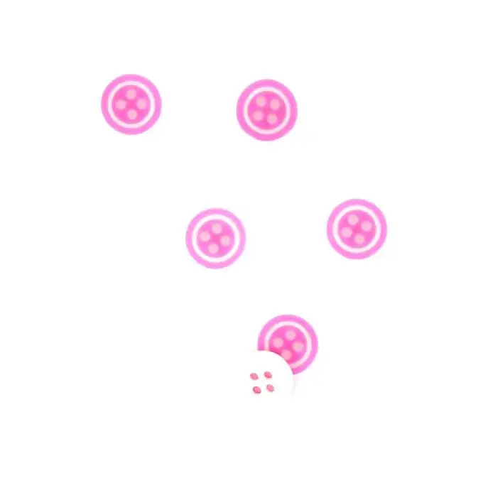 bottoni rosa scuro e bianchi 10 mm