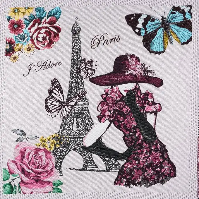 Carré di tessuto jacquard tour Eiffel