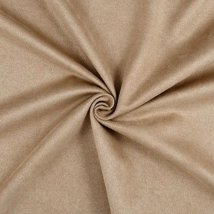 Tessuto twill effetto pelle di pesca beige