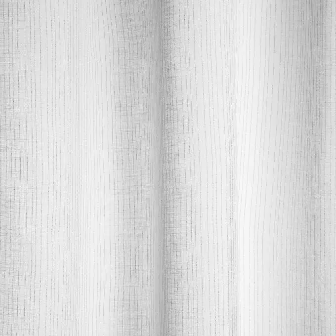 Tessuto voile a sottili righe grigie