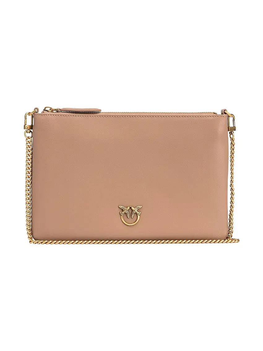 PINKO Women's Bag Flat Classic Calf Silk 100455-A0F1 D01Q Brown