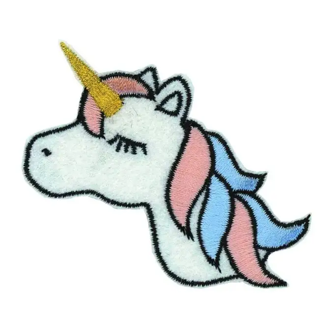 Scudetto unicorno corno dorato