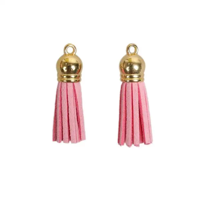 Nappine scamosciate rosa 3.8 cm