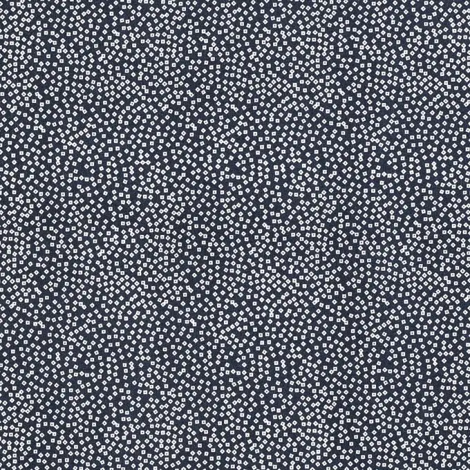 Popeline di cotone micro quadri su fondo blu