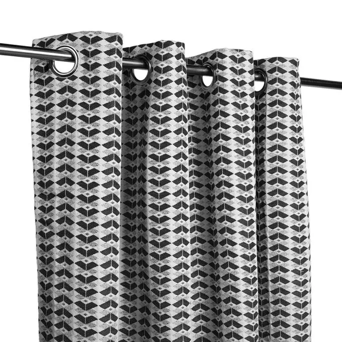 Tenda antracite motivo geometrico 140x250 cm