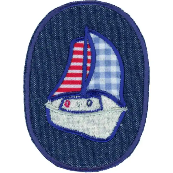 Scudetto barca fondo jeans